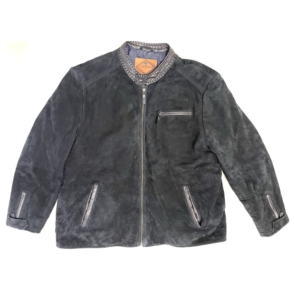 Robert Comstock  Suede Leather Bomber Jacket Men's Size XXLarge